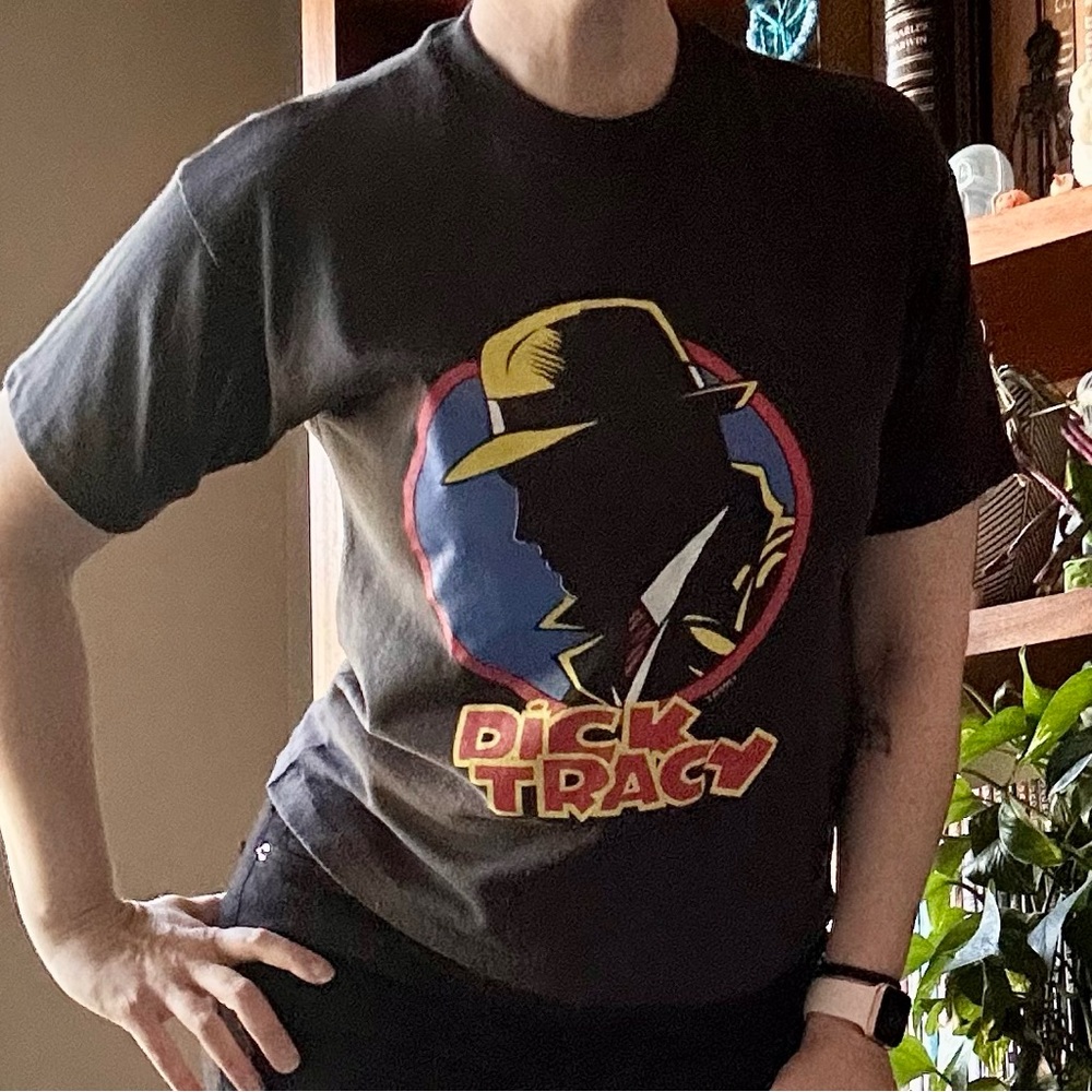 Vintage 80s/90s Dick Tracy Graphic T-Shirt - Black